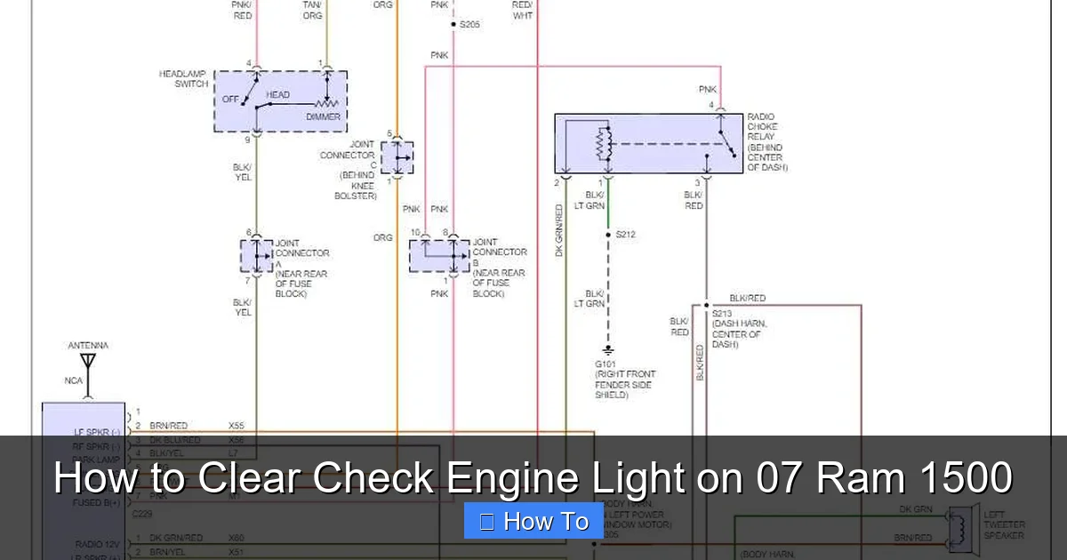 How to Clear Check Engine Light on 07 Ram 1500
