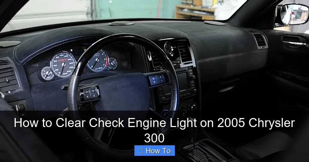 How to Clear Check Engine Light on 2005 Chrysler 300