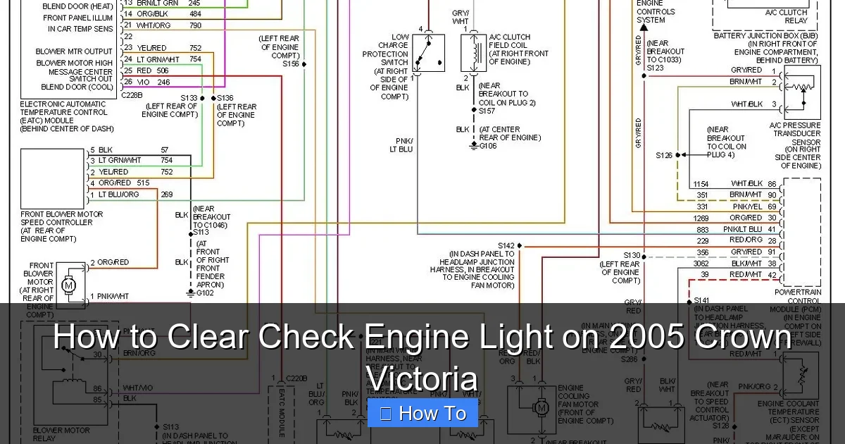 How to Clear Check Engine Light on 2005 Crown Victoria