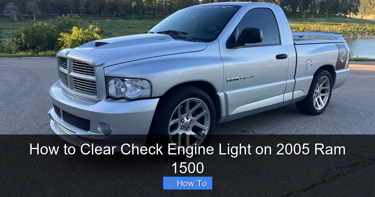 How to Clear Check Engine Light on 2005 Ram 1500
