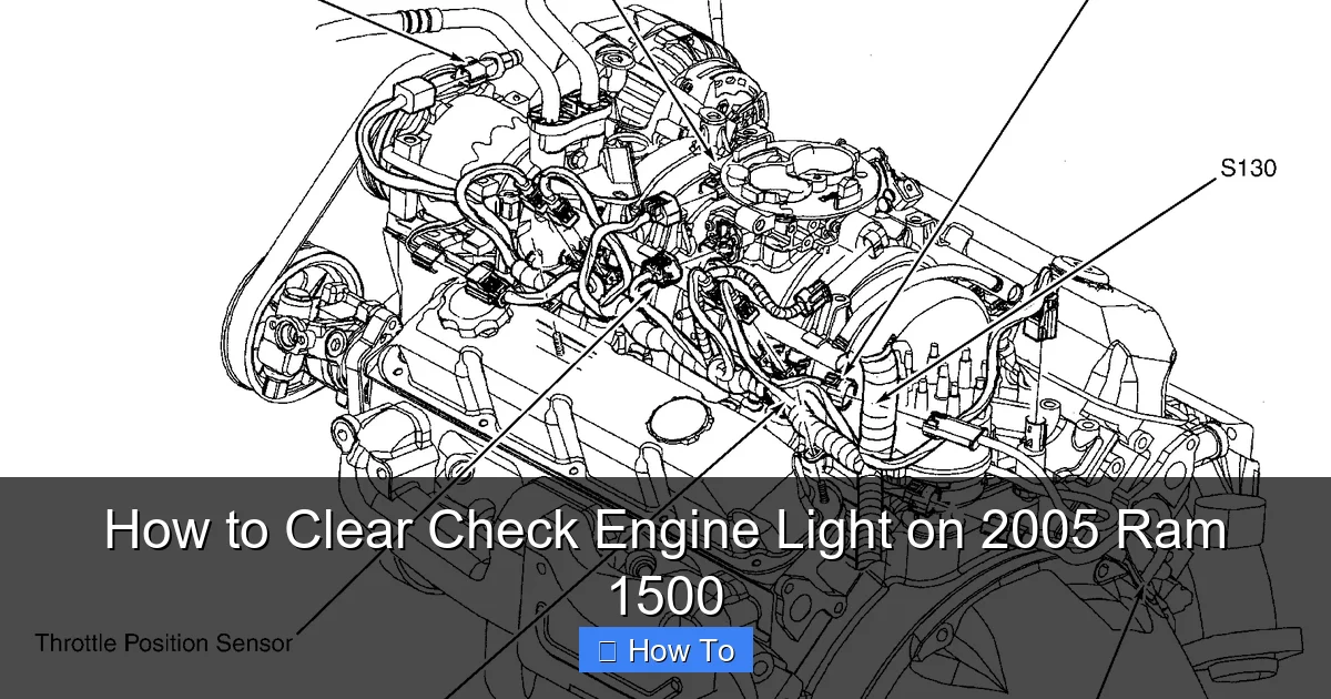 How to Clear Check Engine Light on 2005 Ram 1500