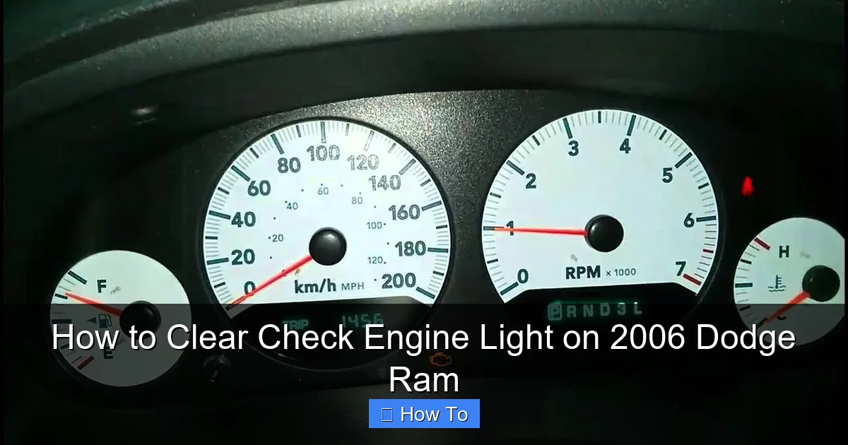 How to Clear Check Engine Light on 2006 Dodge Ram