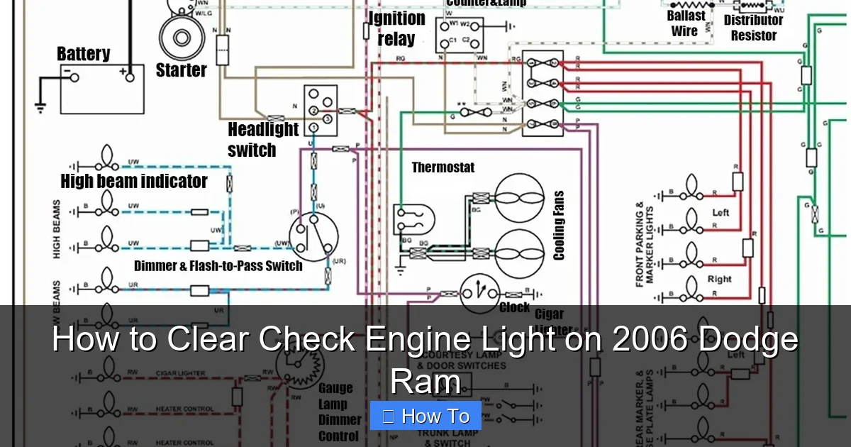 How to Clear Check Engine Light on 2006 Dodge Ram