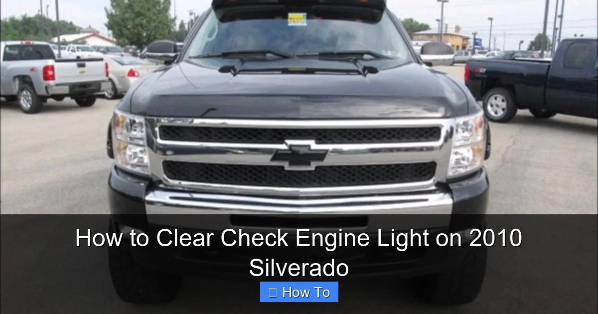 How to Clear Check Engine Light on 2010 Silverado