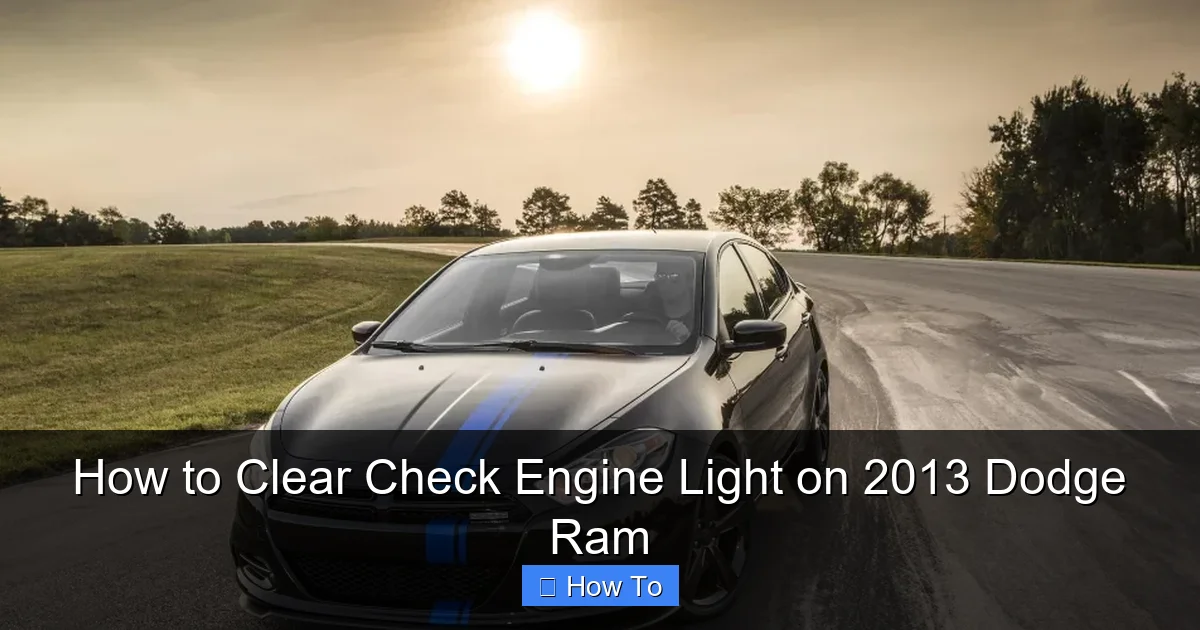 How to Clear Check Engine Light on 2013 Dodge Ram