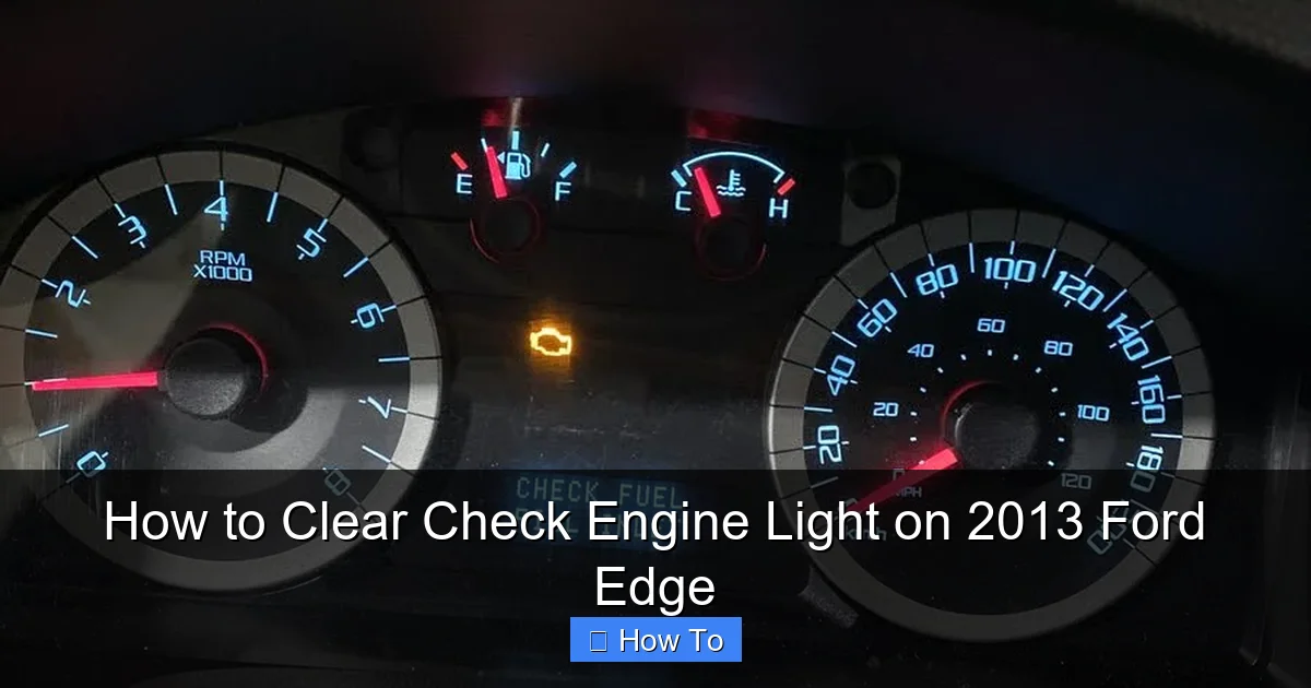 How to Clear Check Engine Light on 2013 Ford Edge