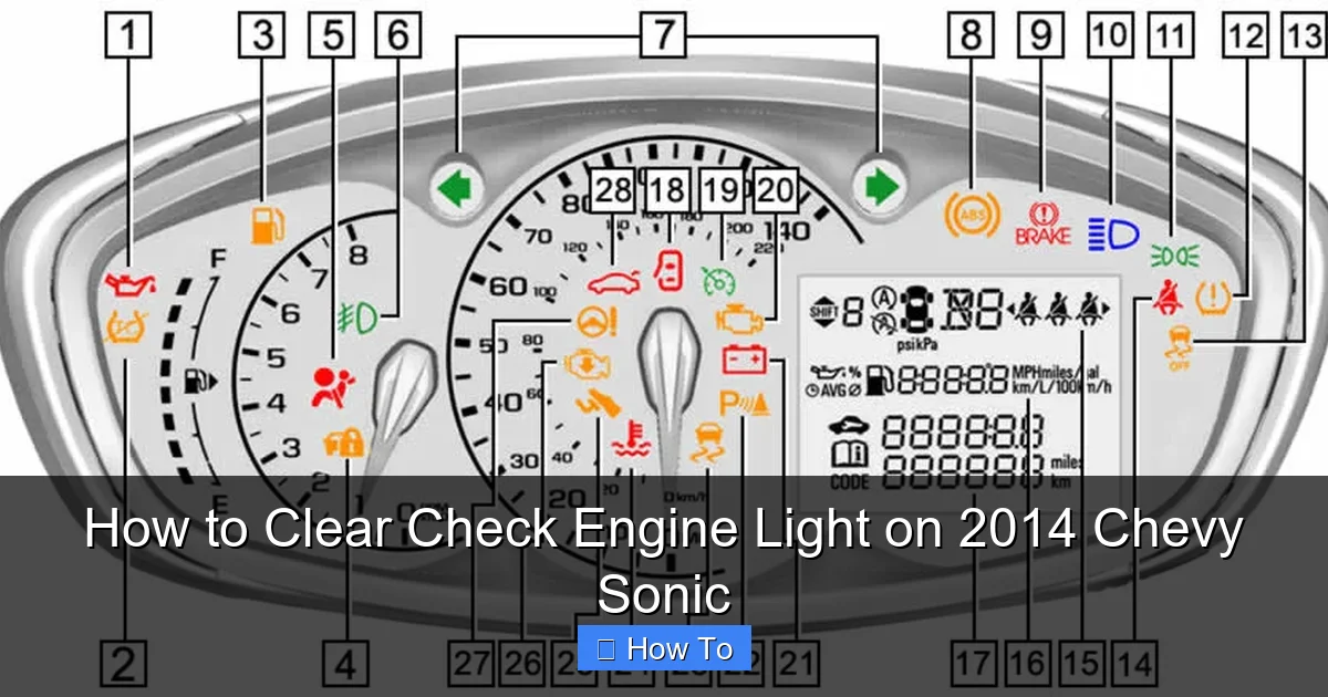 How to Clear Check Engine Light on 2014 Chevy Sonic