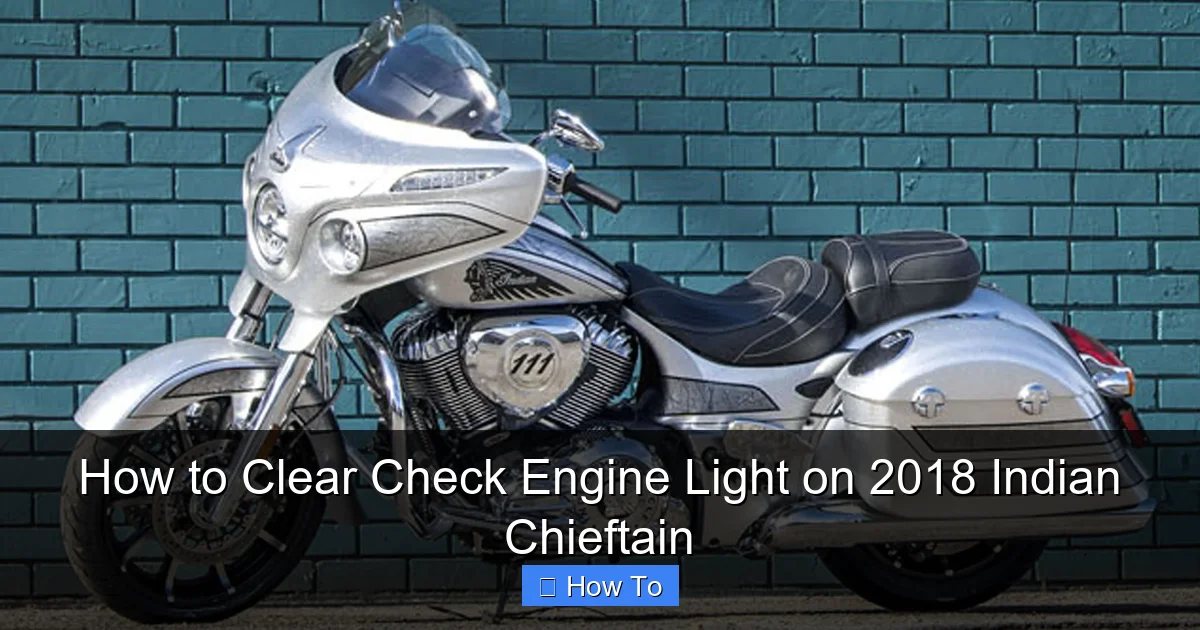 How to Clear Check Engine Light on 2018 Indian Chieftain