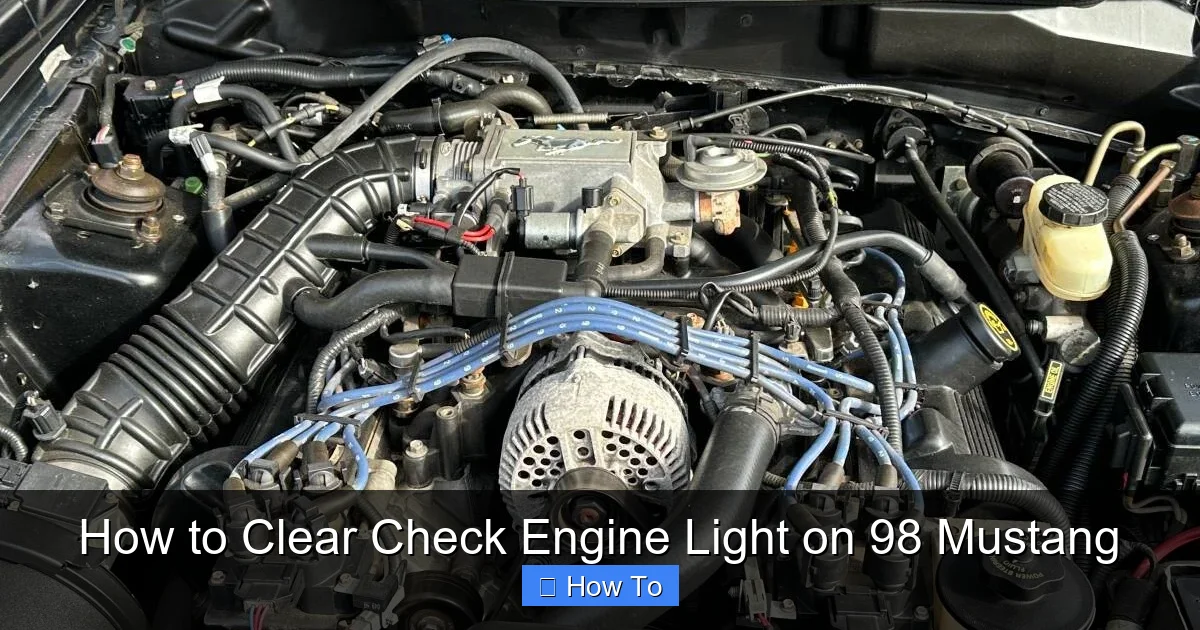 How to Clear Check Engine Light on 98 Mustang