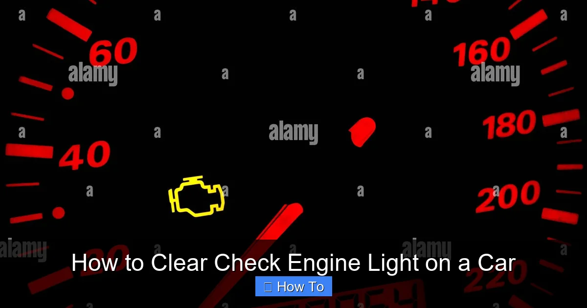 How to Clear Check Engine Light on a Car