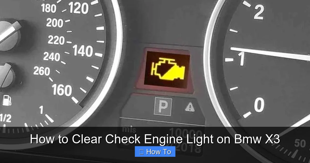 How to Clear Check Engine Light on Bmw X3