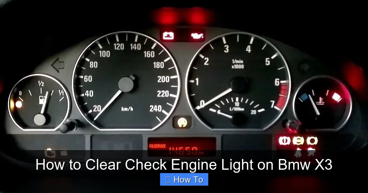 How to Clear Check Engine Light on Bmw X3