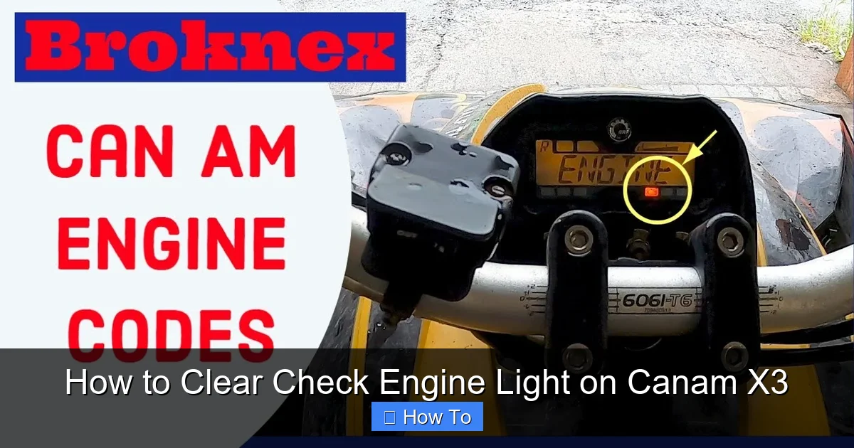 How to Clear Check Engine Light on Canam X3
