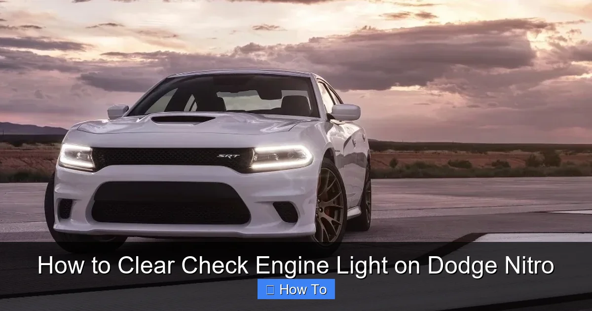 How to Clear Check Engine Light on Dodge Nitro