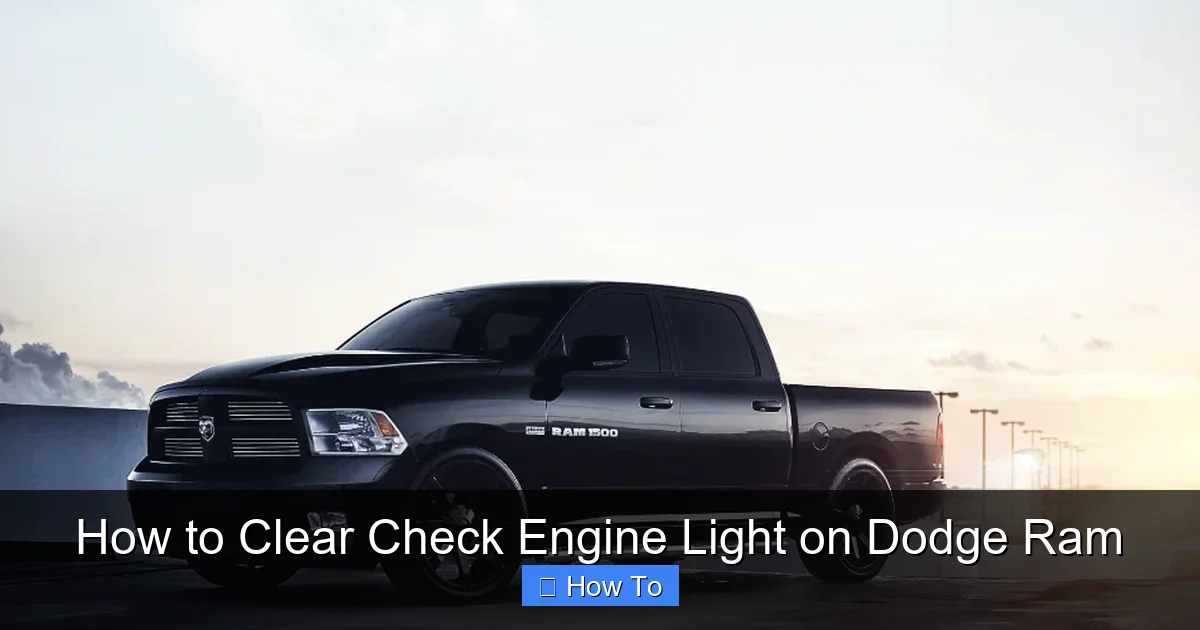 How to Clear Check Engine Light on Dodge Ram