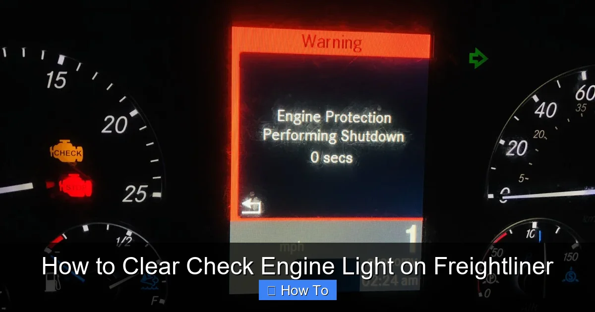 How to Clear Check Engine Light on Freightliner