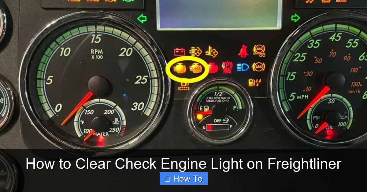 How to Clear Check Engine Light on Freightliner