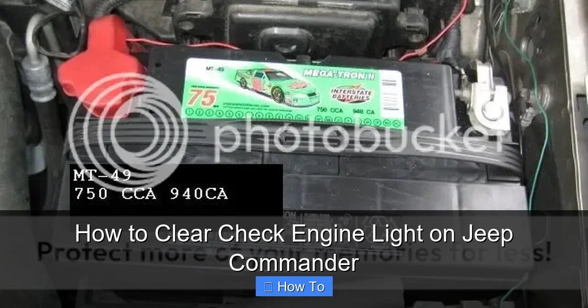 How to Clear Check Engine Light on Jeep Commander