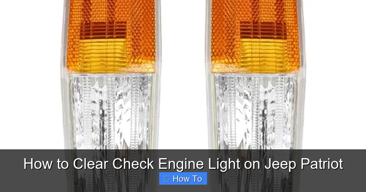 How to Clear Check Engine Light on Jeep Patriot