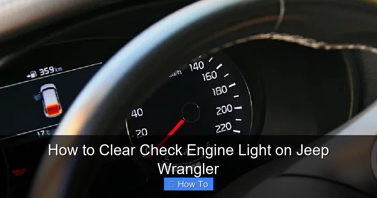 How to Clear Check Engine Light on Jeep Wrangler