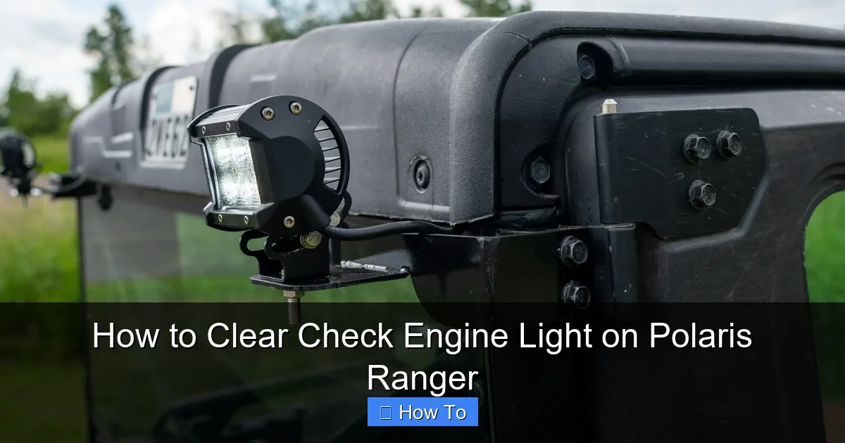 How to Clear Check Engine Light on Polaris Ranger