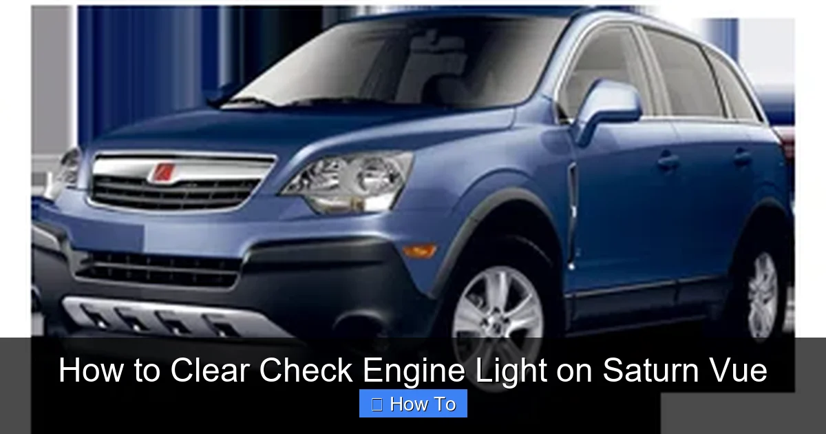 How to Clear Check Engine Light on Saturn Vue