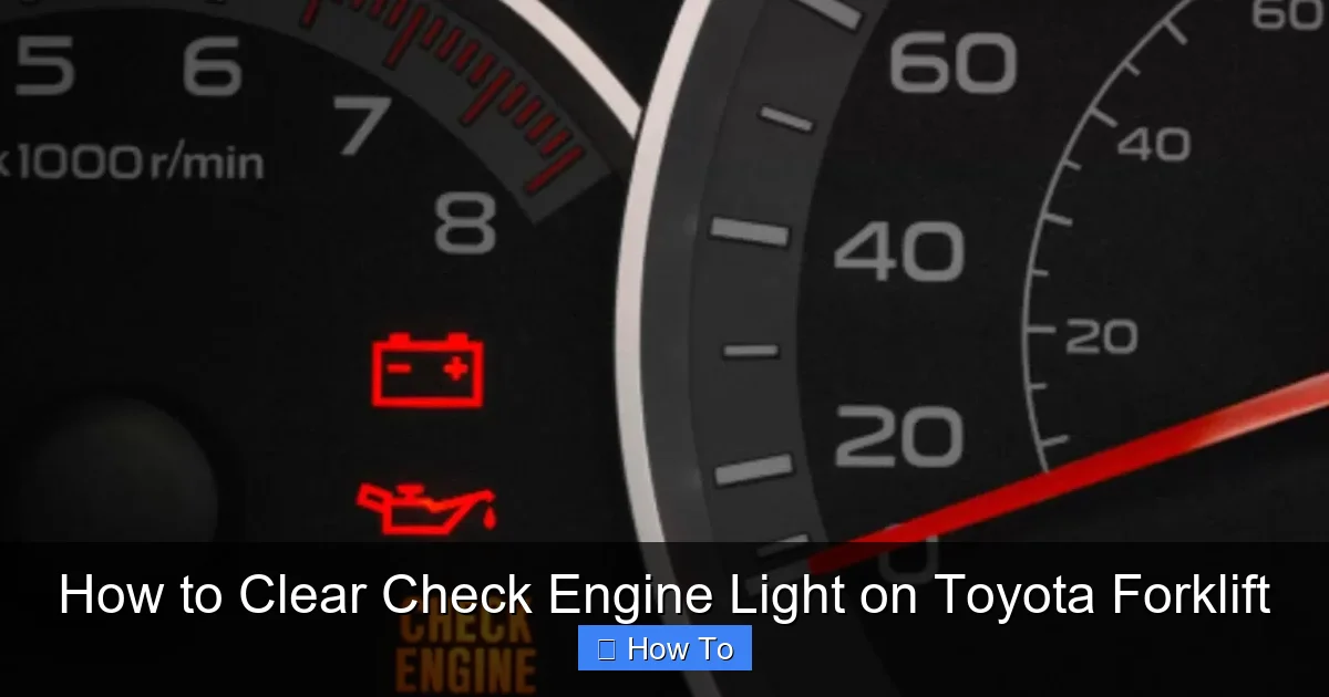 How to Clear Check Engine Light on Toyota Forklift