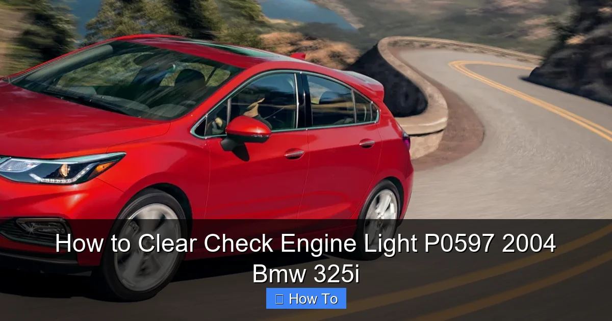 How to Clear Check Engine Light P0597 2004 Bmw 325i