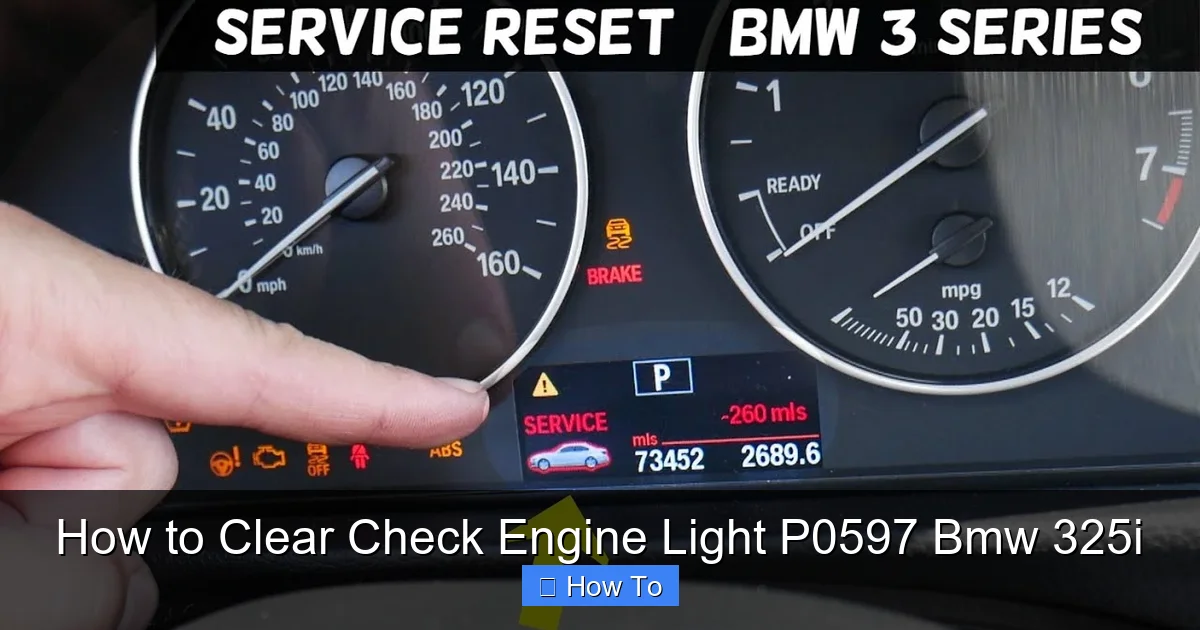 How to Clear Check Engine Light P0597 Bmw 325i