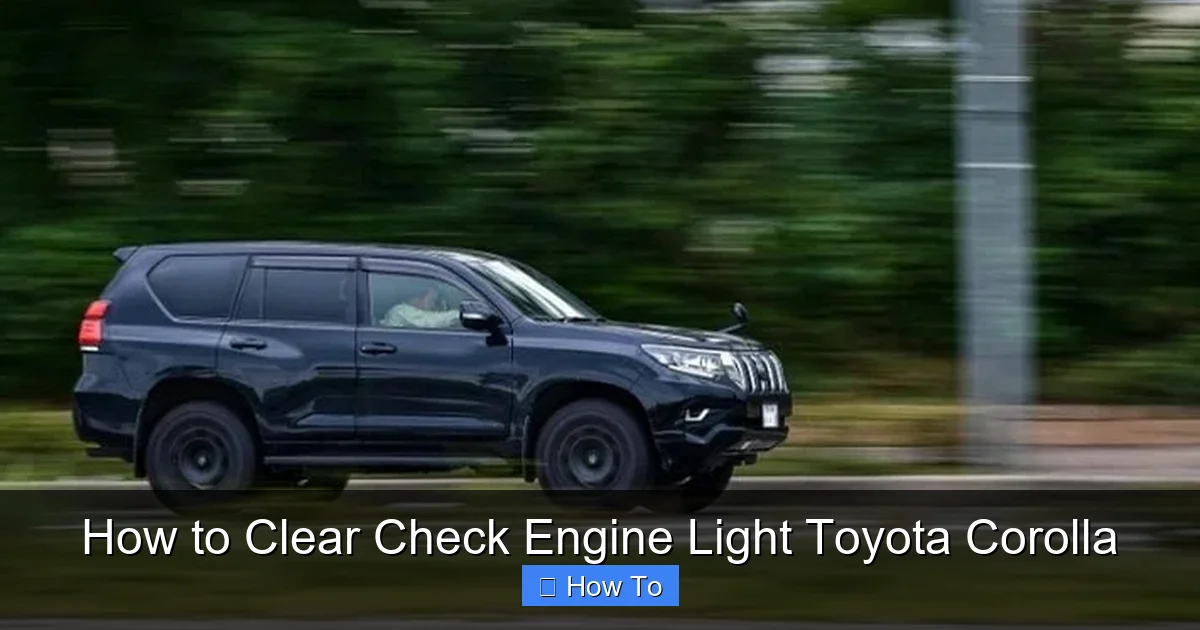 How to Clear Check Engine Light Toyota Corolla