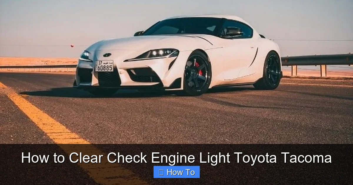 How to Clear Check Engine Light Toyota Tacoma