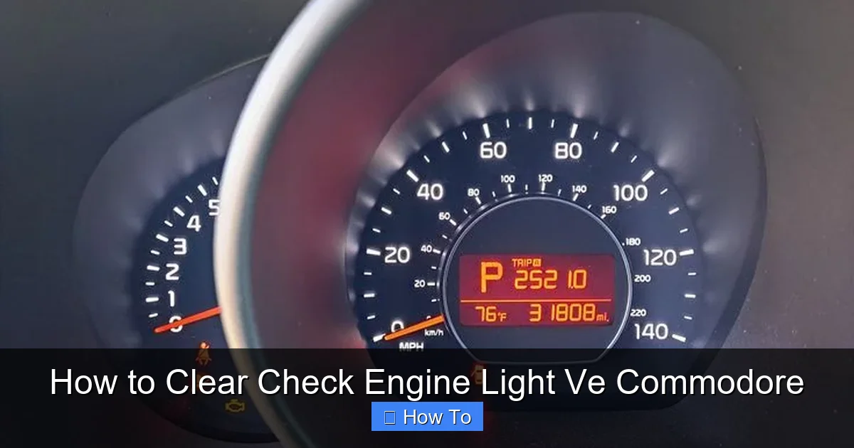 How to Clear Check Engine Light Ve Commodore