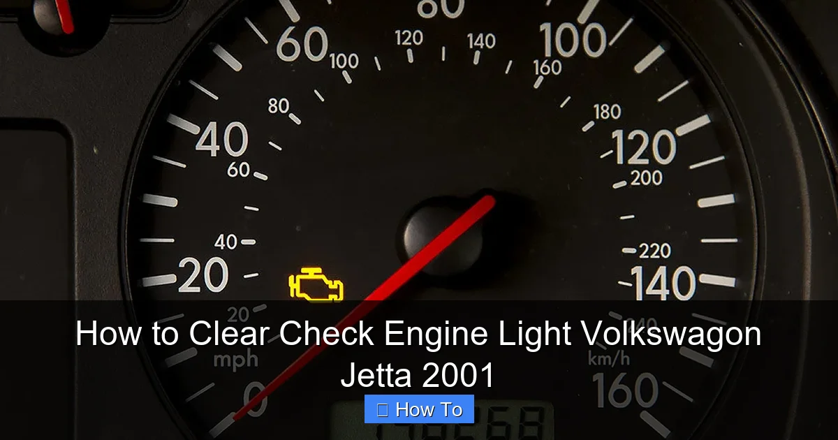 How to Clear Check Engine Light Volkswagon Jetta 2001
