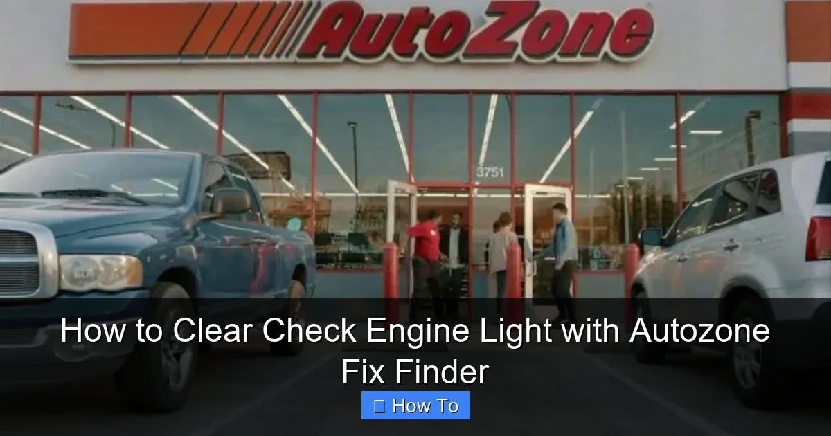 How to Clear Check Engine Light with Autozone Fix Finder
