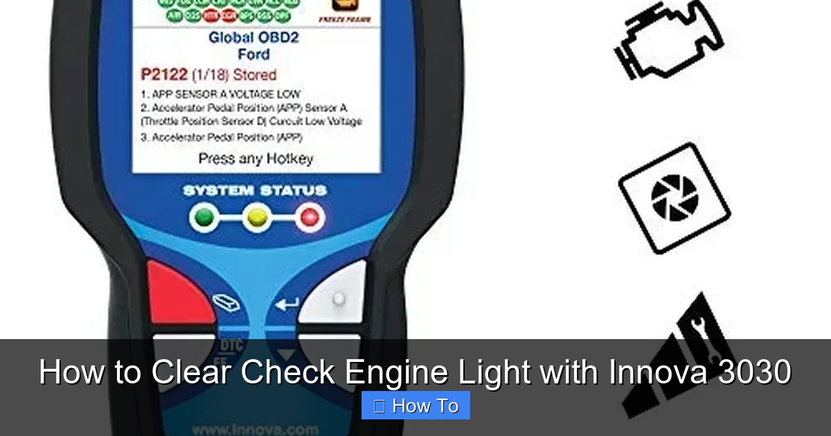 How to Clear Check Engine Light with Innova 3030
