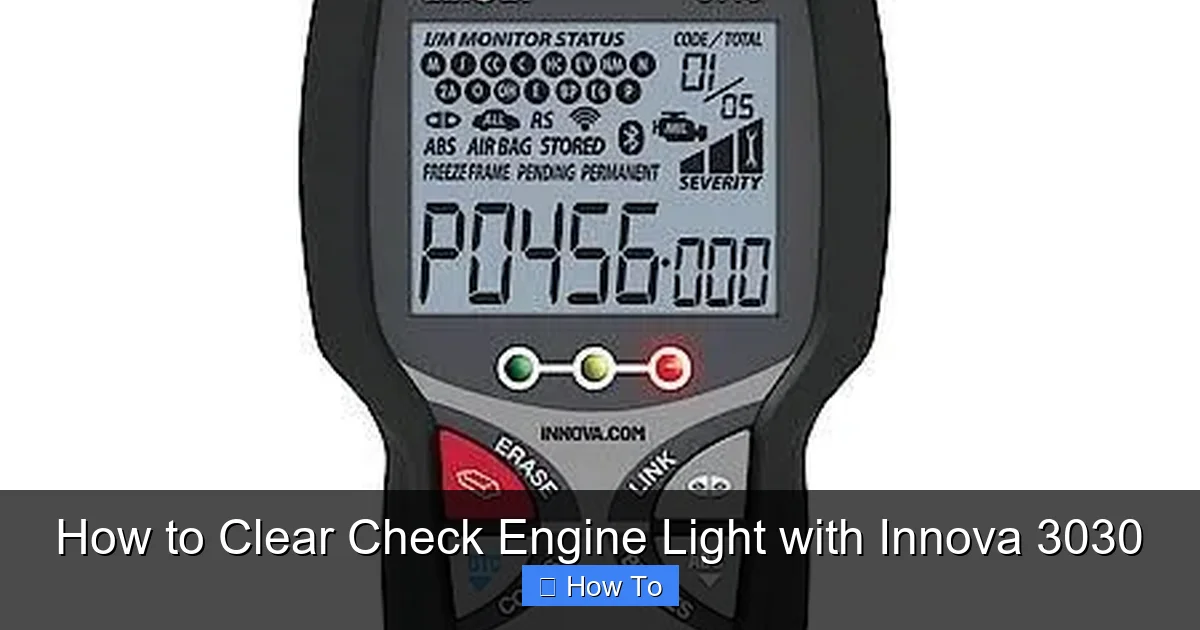 How to Clear Check Engine Light with Innova 3030