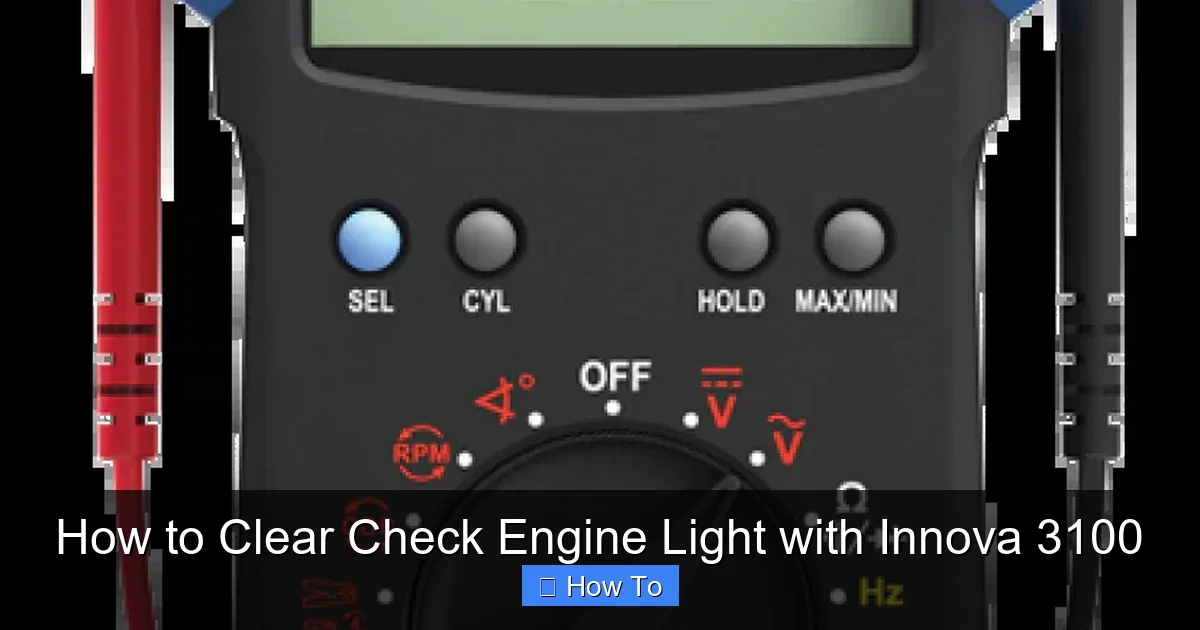 How to Clear Check Engine Light with Innova 3100