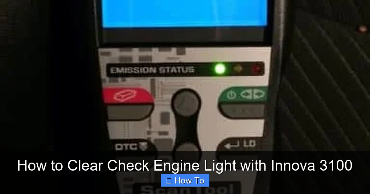 How to Clear Check Engine Light with Innova 3100