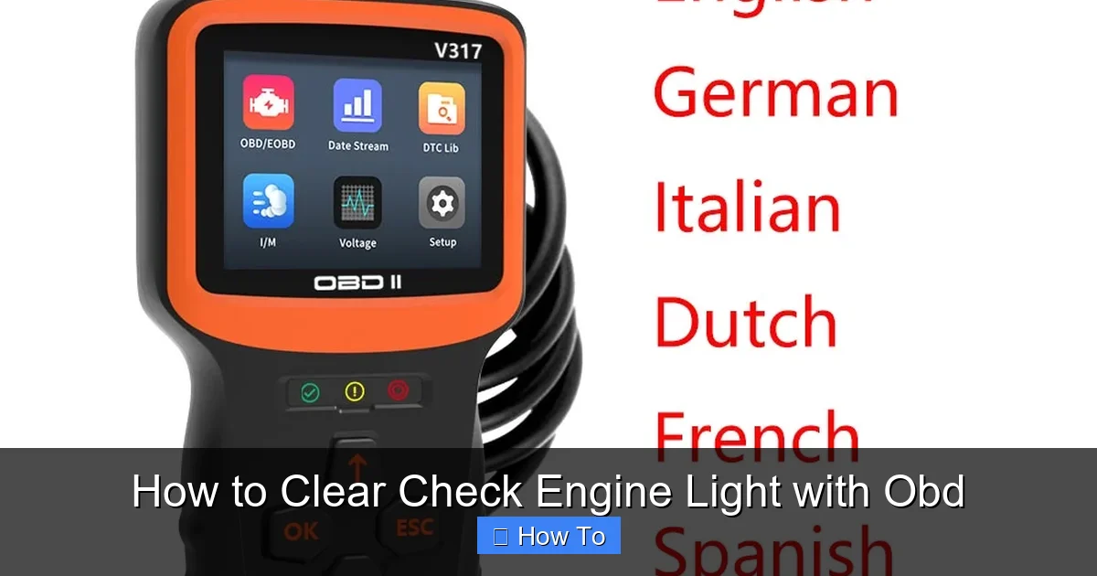 How to Clear Check Engine Light with Obd