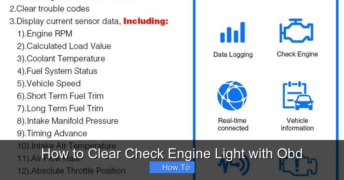 How to Clear Check Engine Light with Obd