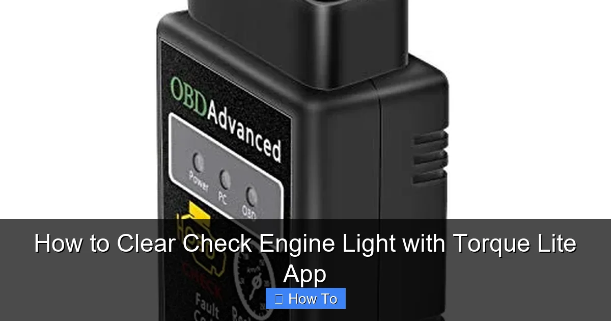 How to Clear Check Engine Light with Torque Lite App
