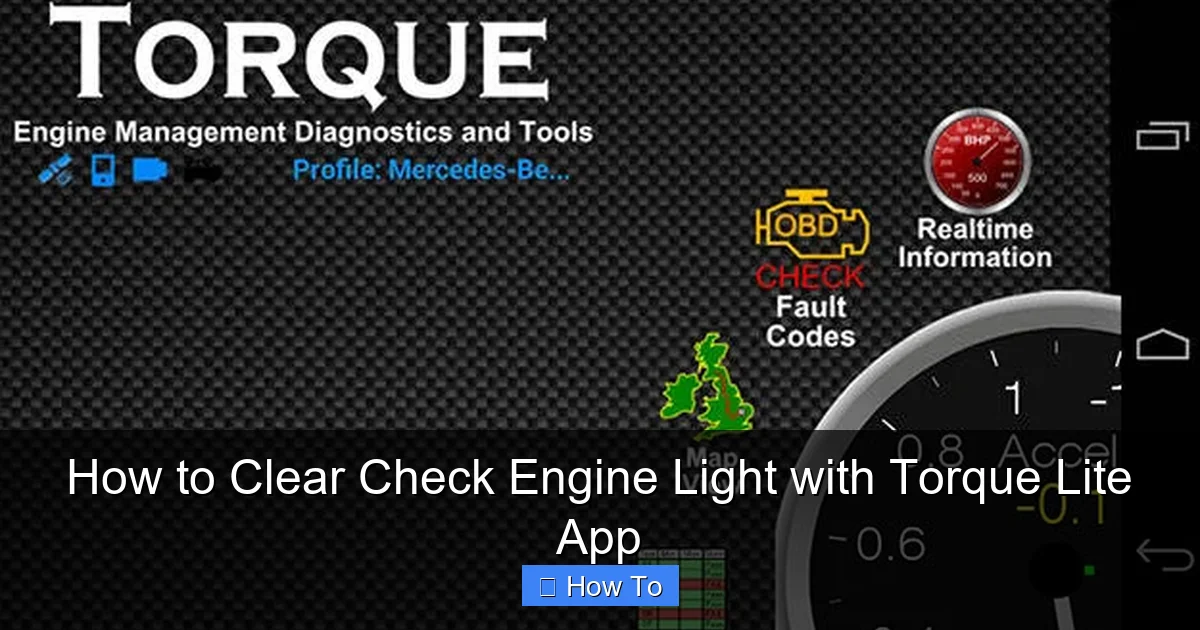 How to Clear Check Engine Light with Torque Lite App