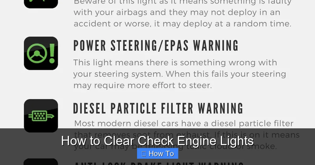 How to Clear Check Engine Lights
