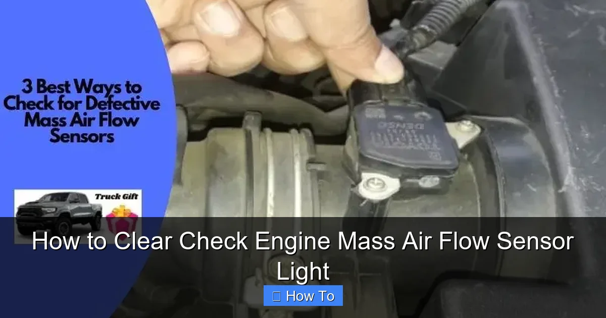 How to Clear Check Engine Mass Air Flow Sensor Light
