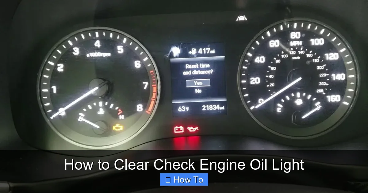 How to Clear Check Engine Oil Light