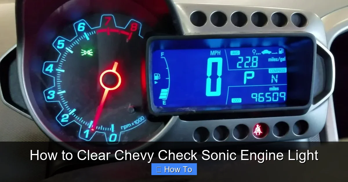 How to Clear Chevy Check Sonic Engine Light