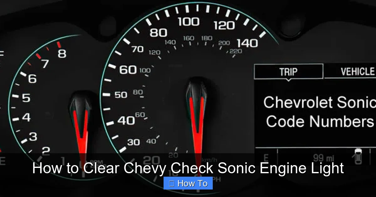 How to Clear Chevy Check Sonic Engine Light