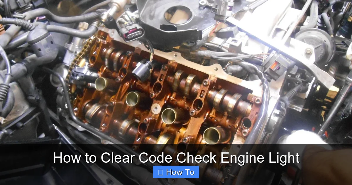 How to Clear Code Check Engine Light