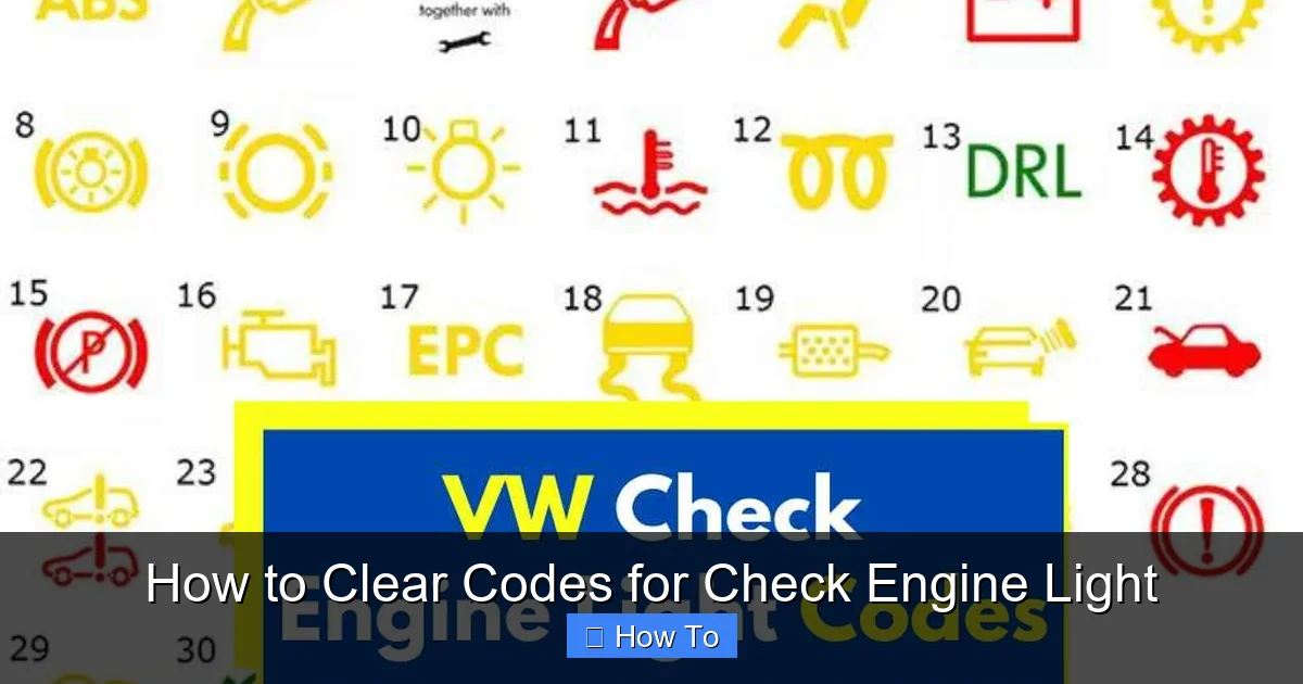 How to Clear Codes for Check Engine Light