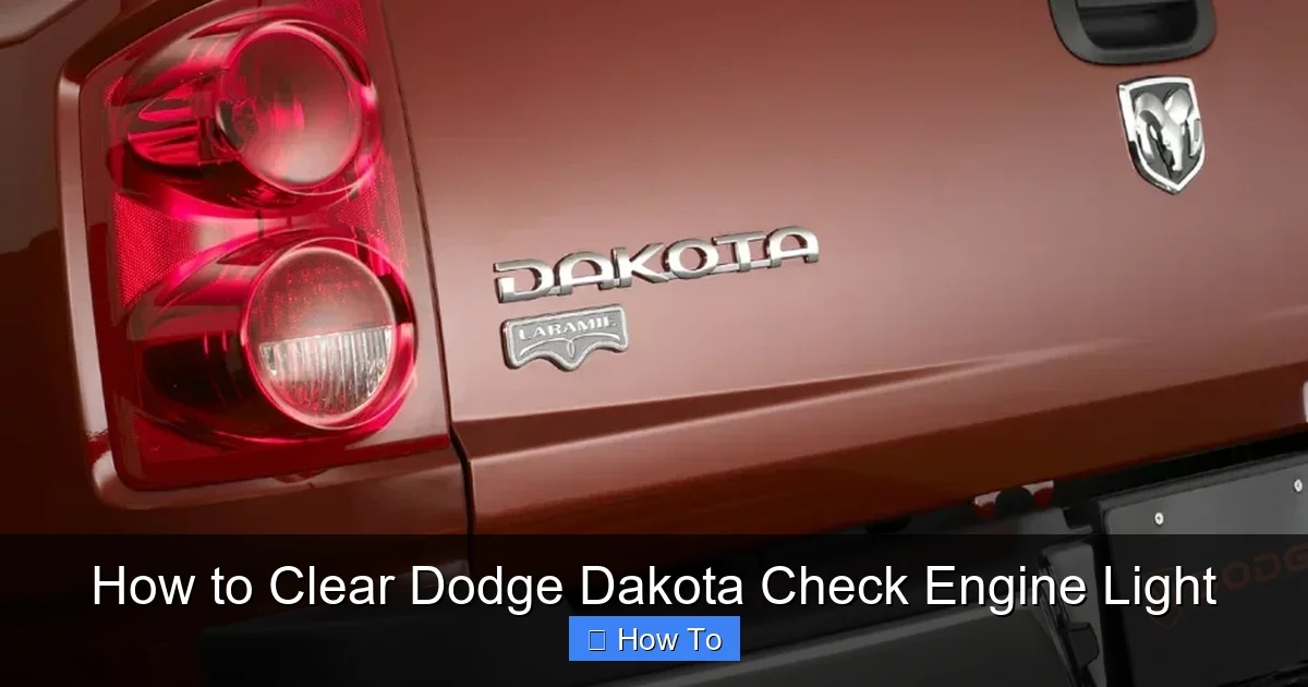 How to Clear Dodge Dakota Check Engine Light